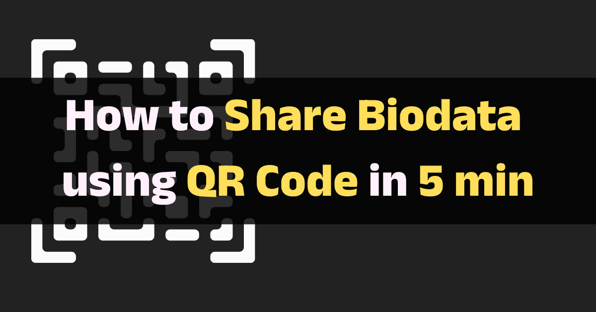 How to Share Resume / Marital Biodata PDF using QR Code